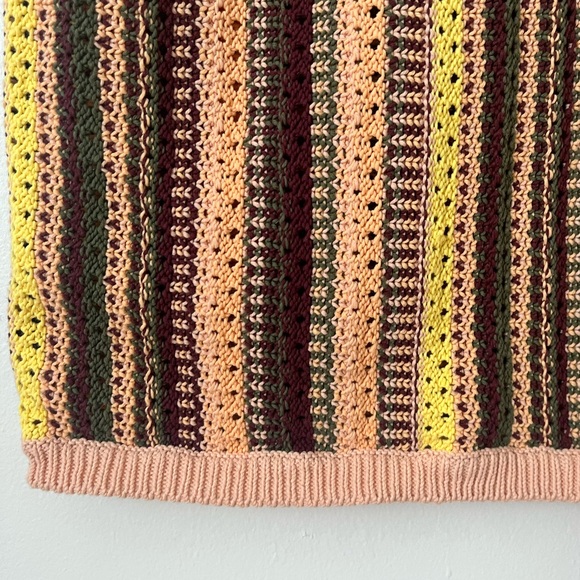 Madewell Crochet Janson Sweater Tank in Rainbow Stripe (XS) - Picture 3 of 6